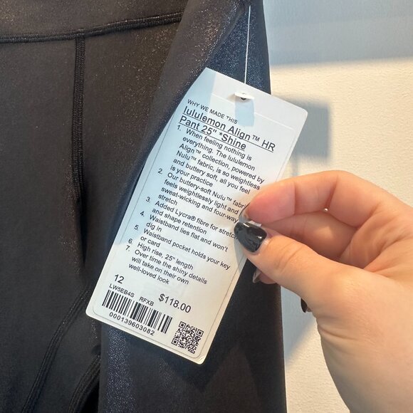 NWT Lululemon Align High Rise Pant, 25" Length, Shine - Picture 3 of 5